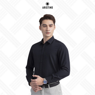  Áo sơ mi nam dài tay ARISTINO phom slim fit ôm vừa vặn màu đen lịch lãm và ấn tượng  - ALS22403 