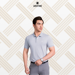 Áo Polo Xám Nam Tay Ngắn Aristino Regular Fit Co Giãn bền màu APS211AS0E