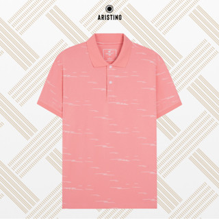 Áo polo nam ngắn tay ARISTINO họa tiết chữ kí Aristino tinh tế, phong cách APS103S3
