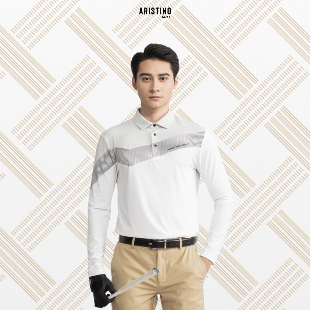 ARISTINO Golf Áo polo golf dài tay ALPG26W2
