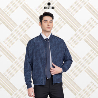  Áo khoác bomber nam Aristino 2 lớp dáng regular fit thiết kế trẻ trung bo gấu tinh tế - AJK030W3 
