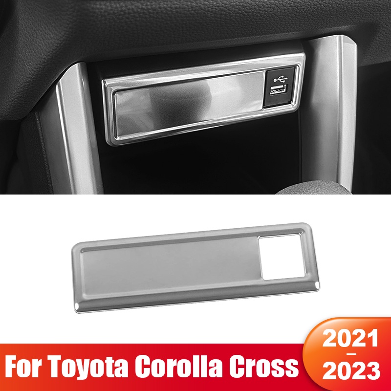 1 Khung Viền Bảng Điều Khiển Trung Tâm USB Cho Toyota Corolla Cross XG10 2021 2022 2023