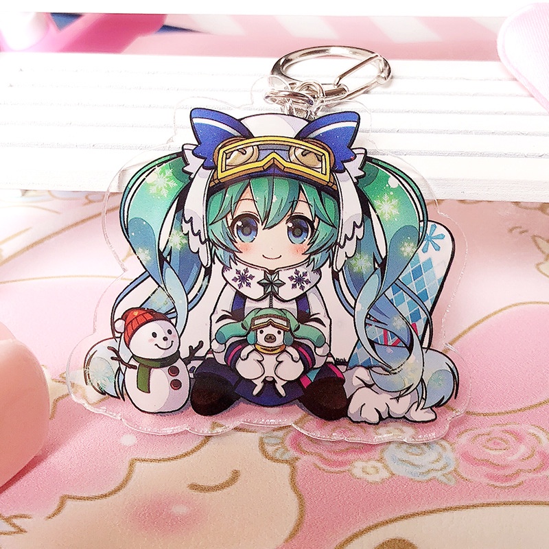 Móc Khóa Nhựa Acrylic Hình Hatsune Miku Dễ Thương