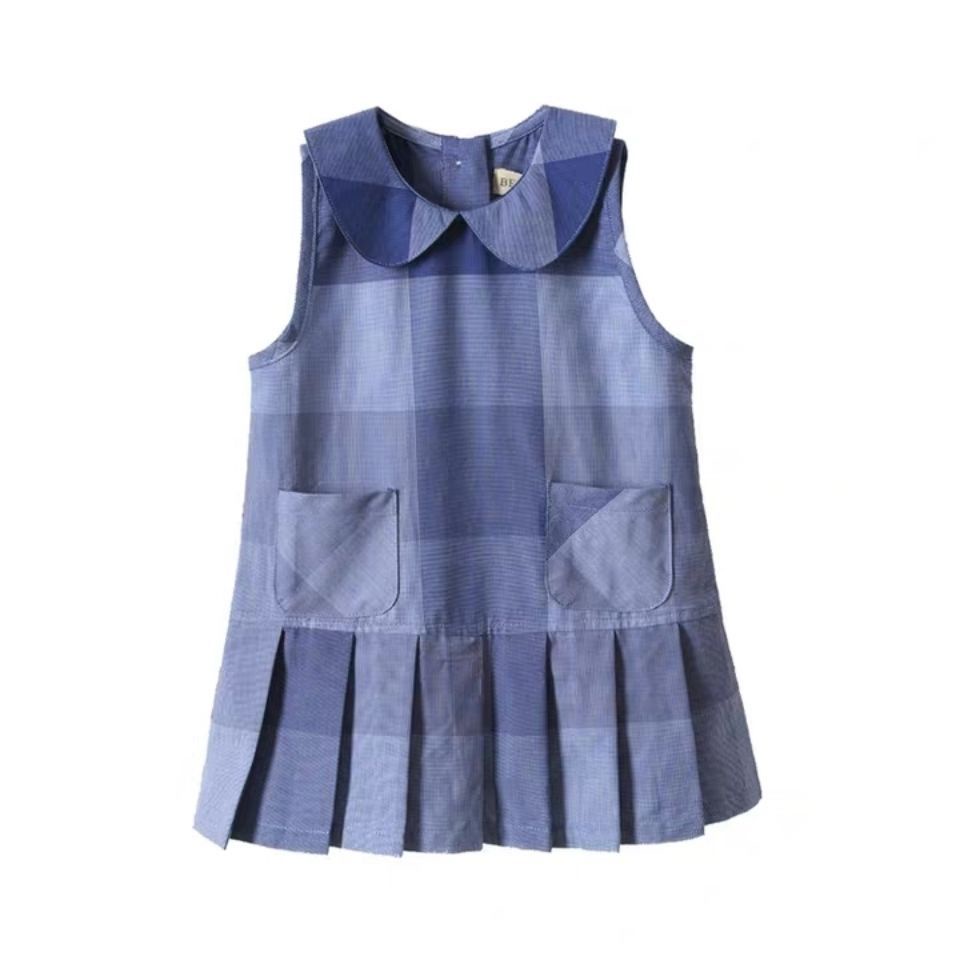 Đầm Xếp Ly Sát Nách Vải Cotton Thiết Kế Dễ Thương Cho Bé Gái