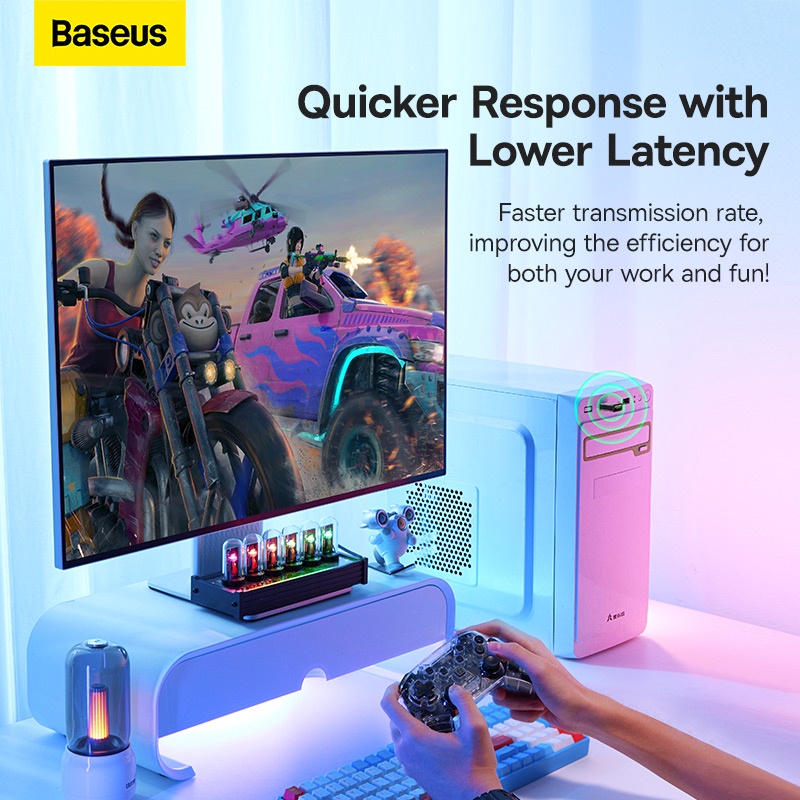 Đầu chuyển đổi không dây BASEUS BA07 USB bluetooth 5.3 độ phân giải cao thích hợp cho loa máy tính xách tay máy tính bàn