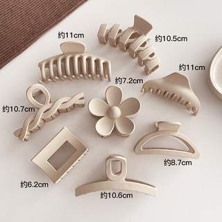 Kẹp Tóc Hình Cá Mập Màu Cà Phê Sữa Phong Cách Hàn Quốc Cho Nữ