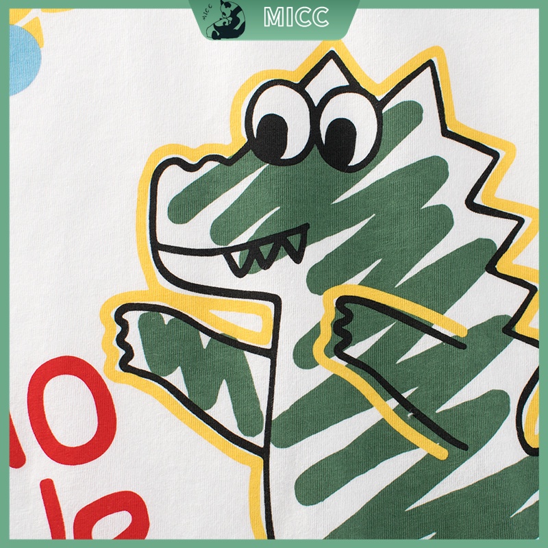 Áo Thun Cotton Tay Ngắn Thấm Hút Mồ Hôi Thoáng Khí Thời Trang Cho Bé Trai 1-9 Tuổi