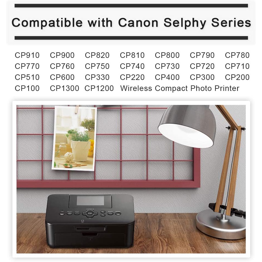 Compatible Canon Selphy CP1500 CP1300 CP1200 Ink Cassette 1pc, KP-108IN KP108IN KP108 for Canon Selphy Máy In Ảnh CP1300 CP1200 CP1000 CP820 CP810 CP800 CP790 CP780 Compact Photo Printers