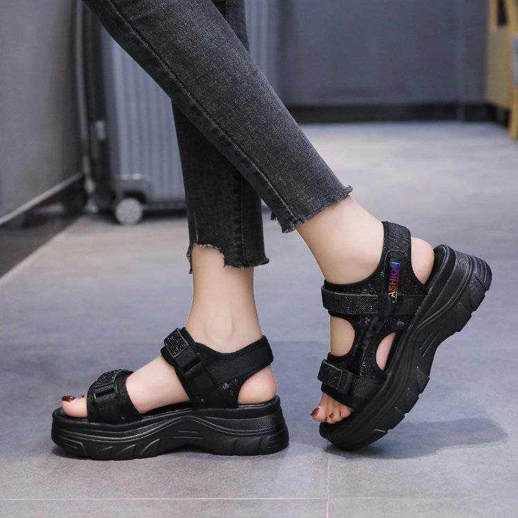 Xăng đan Thể Thao Đế Dày 6cm Thời Trang Mùa Hè Cho Nữ