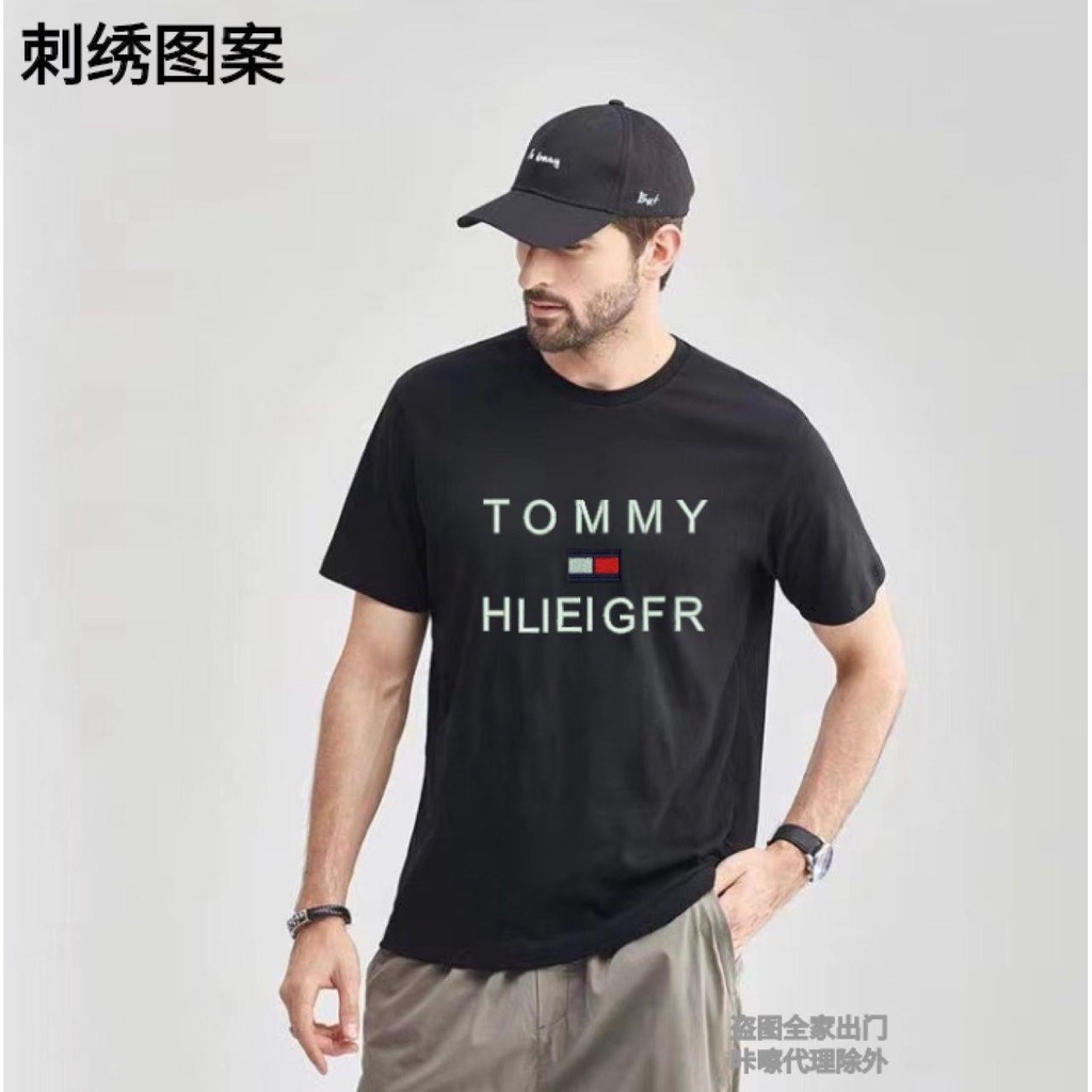 Áo Thun cotton In Chữ tommy Kèm Thẻ Thời Trang Cho Cặp Đôi