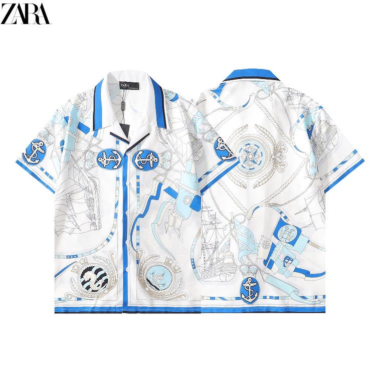Hàng Mới Về Áo Sơ Mi polo Unisex Tay Ngắn Có Cổ In Chữ Z * A * * R * A * *