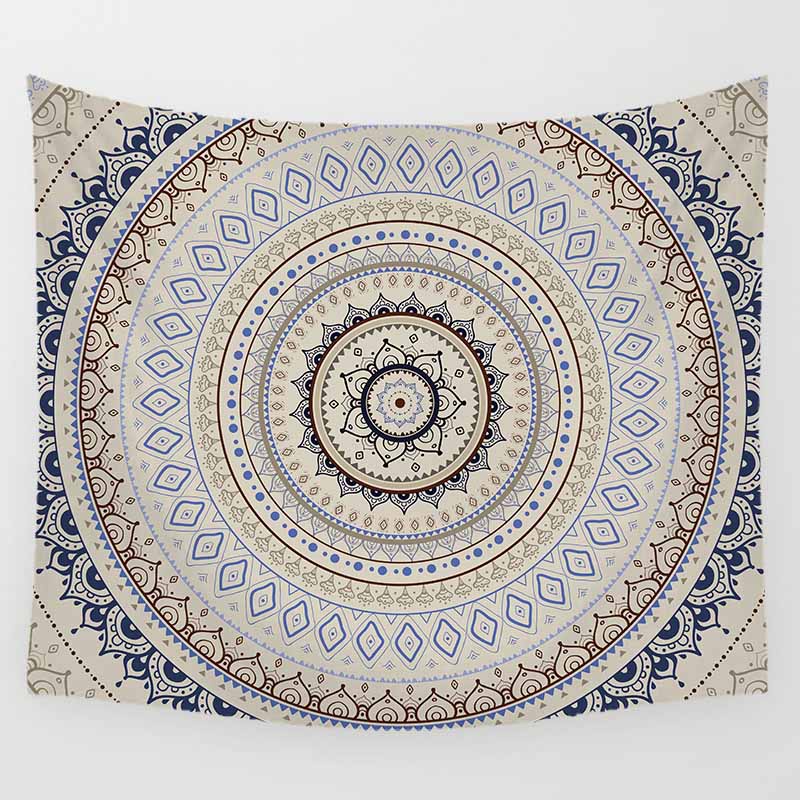 Thảm Treo Tường Trang Trí Hình Chữ Nhật Họa Tiết Mandala