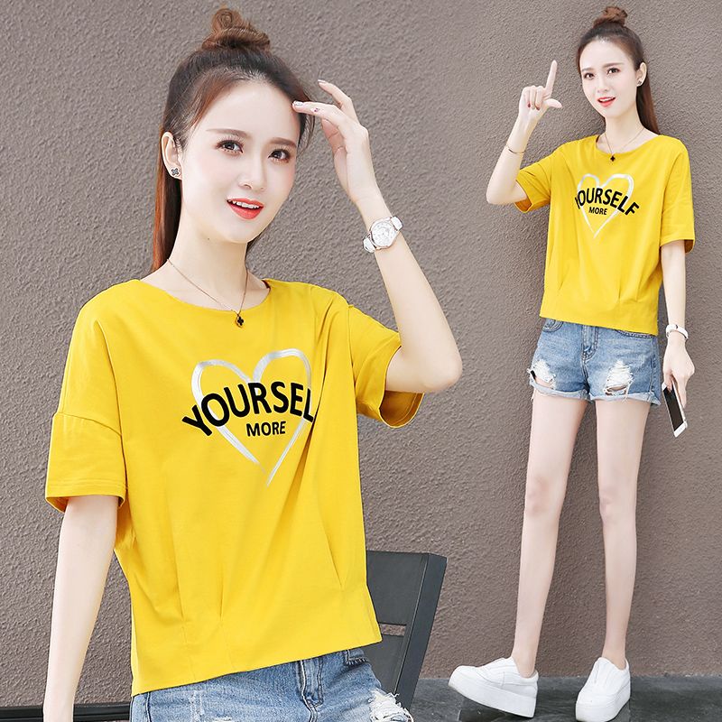 Áo Thun Ngắn Tay Dáng Rộng Phong Cách Hàn Quốc Thời Trang Mùa Hè Mới Cho Nữ