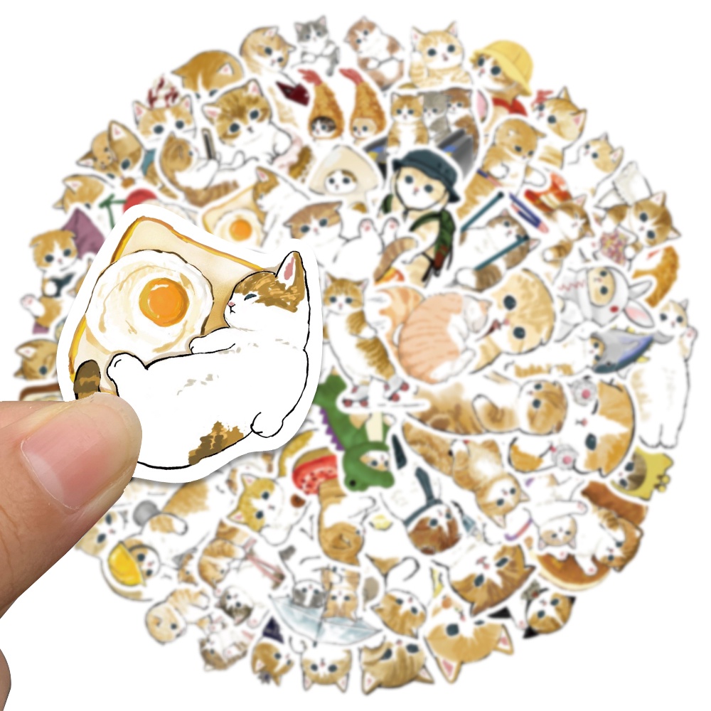 Bộ 64 Miếng Dán Hoạt Hình Pokemon Chống Thấm Nước Trang Trí Nón Bảo Hiểm
