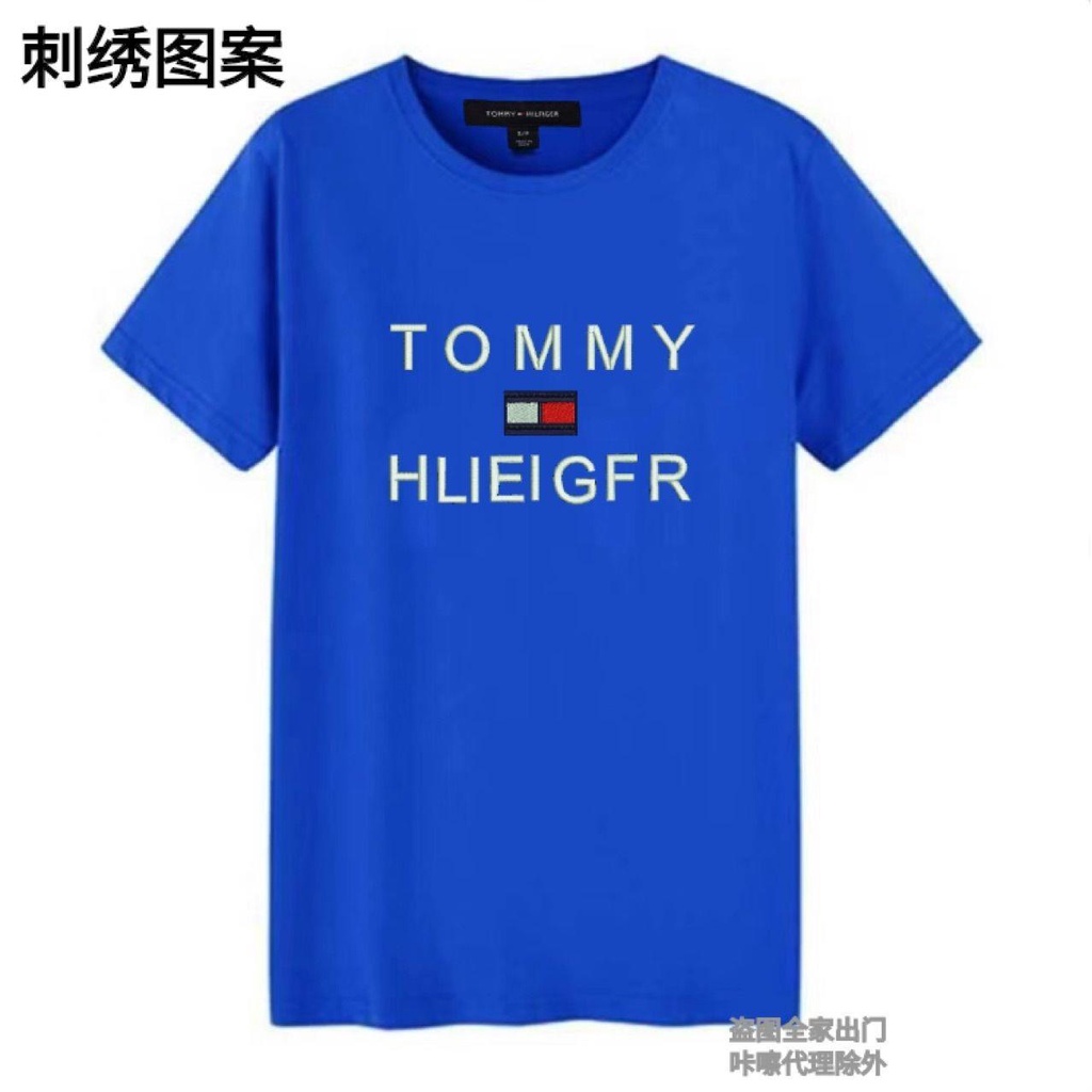 Áo Thun cotton In Chữ tommy Kèm Thẻ Thời Trang Cho Cặp Đôi