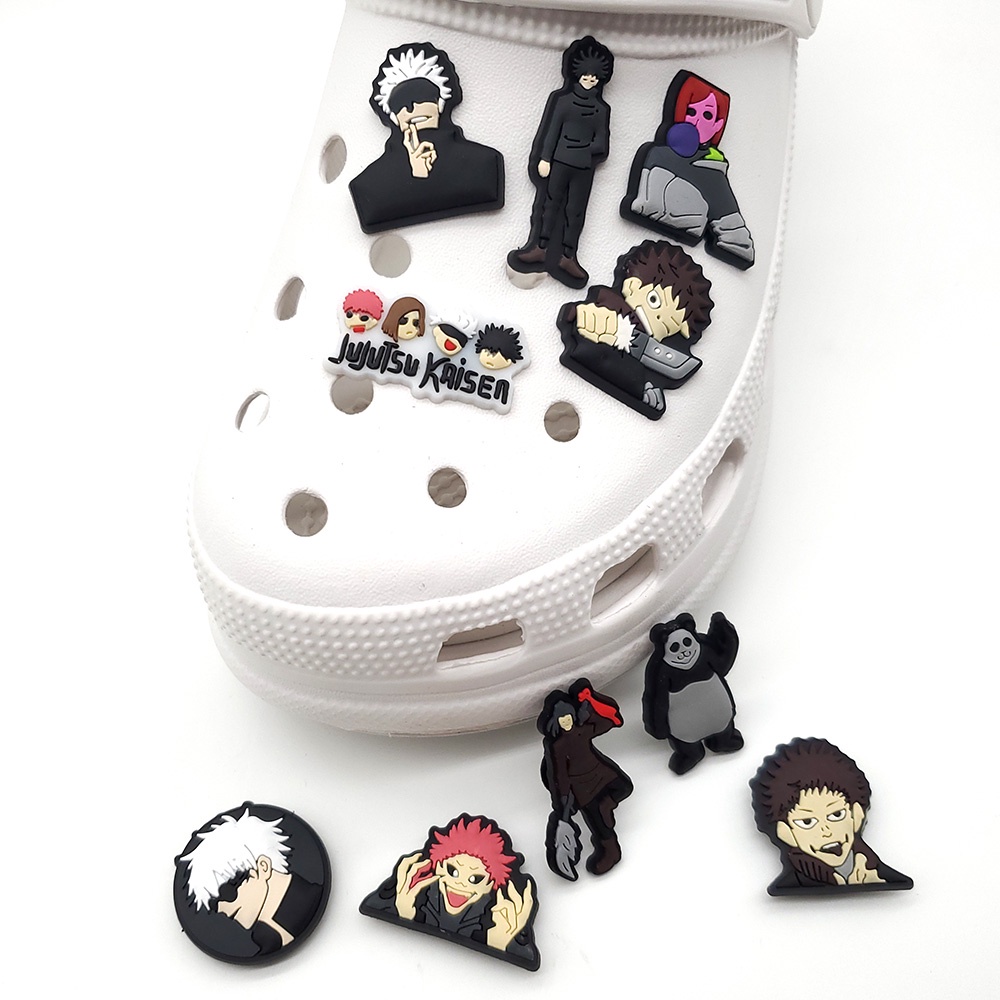 Phụ kiện dép Crocs jibbitz trang trí tự làm bằng PVC thiết kế nhân vật hoạt hình anime Nhật Bản