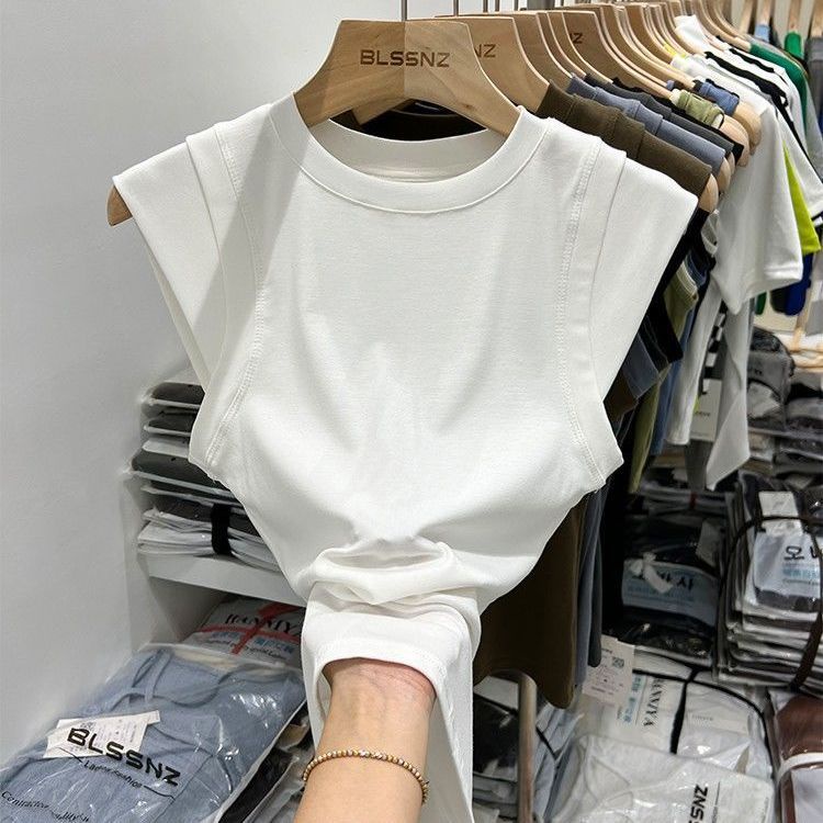 Áo Thun Thể Thao Sát Nách Vải Cotton Thời Trang 2023 Cho Nữ