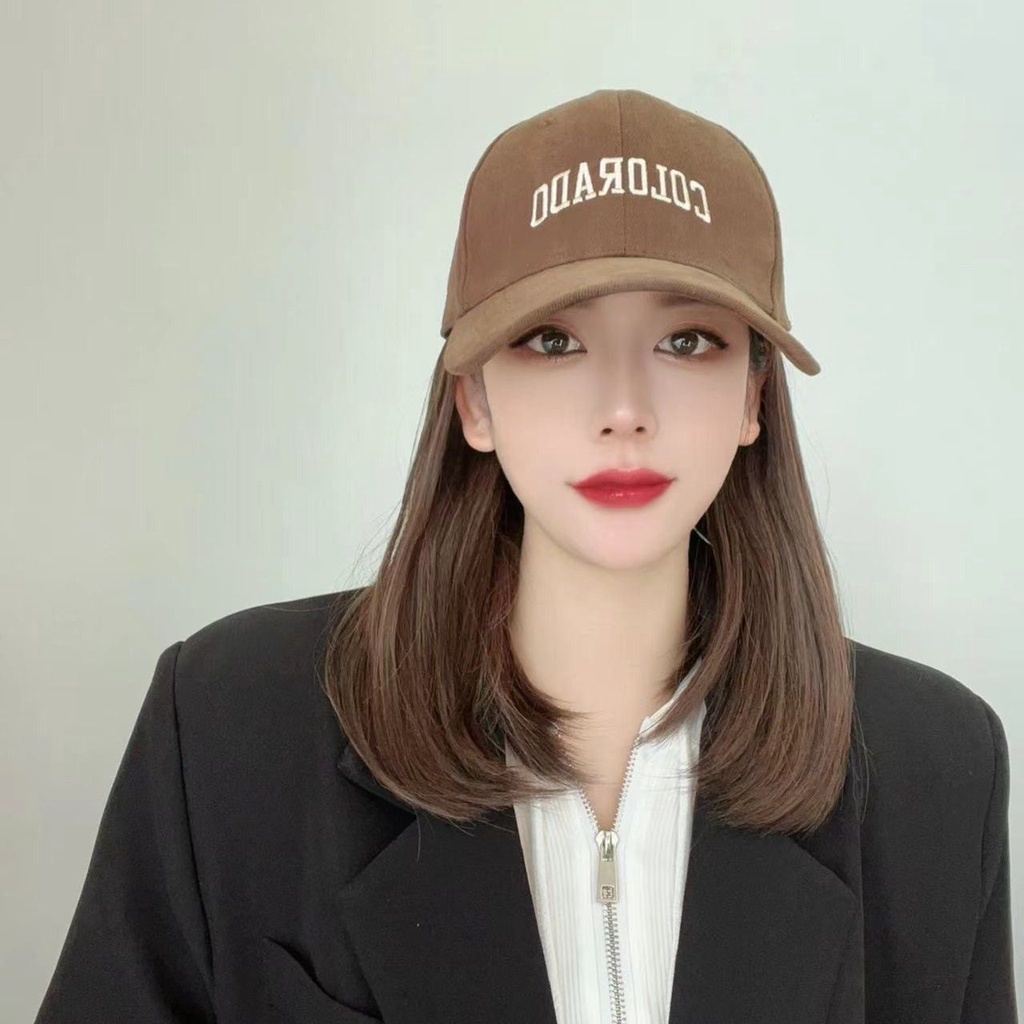 Mới Bộ Tóc Giả Ngắn Kèm Mũ Đội Thời Trang Dành Cho Nữ