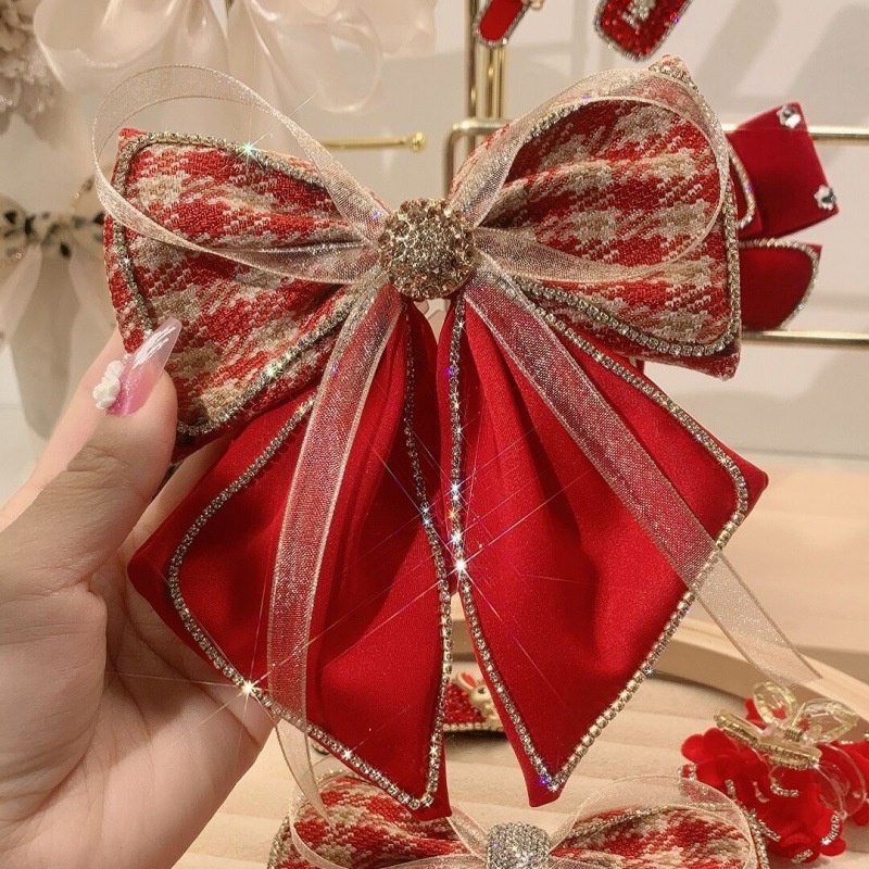 Kẹp Tóc Nơ Đính Đá Thời Trang Cho Nữ