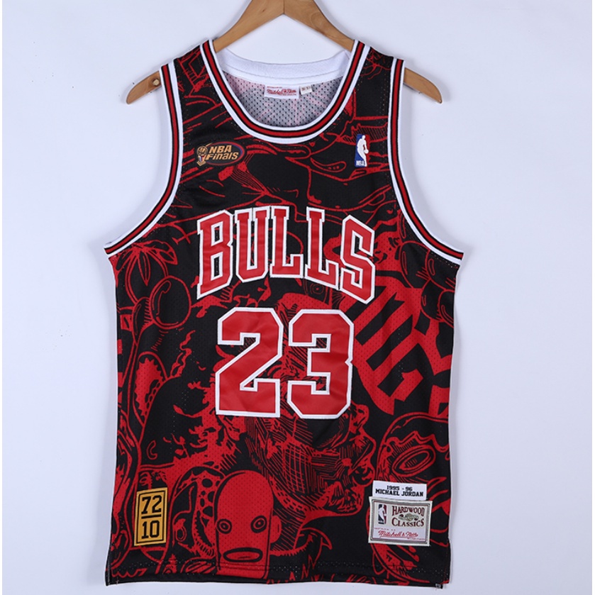 1995-96 Chicago Bulls No. Áo Bóng Rổ Màu Đen In Số 23 Michael Hebro Brantley Trẻ Trung Năng Động