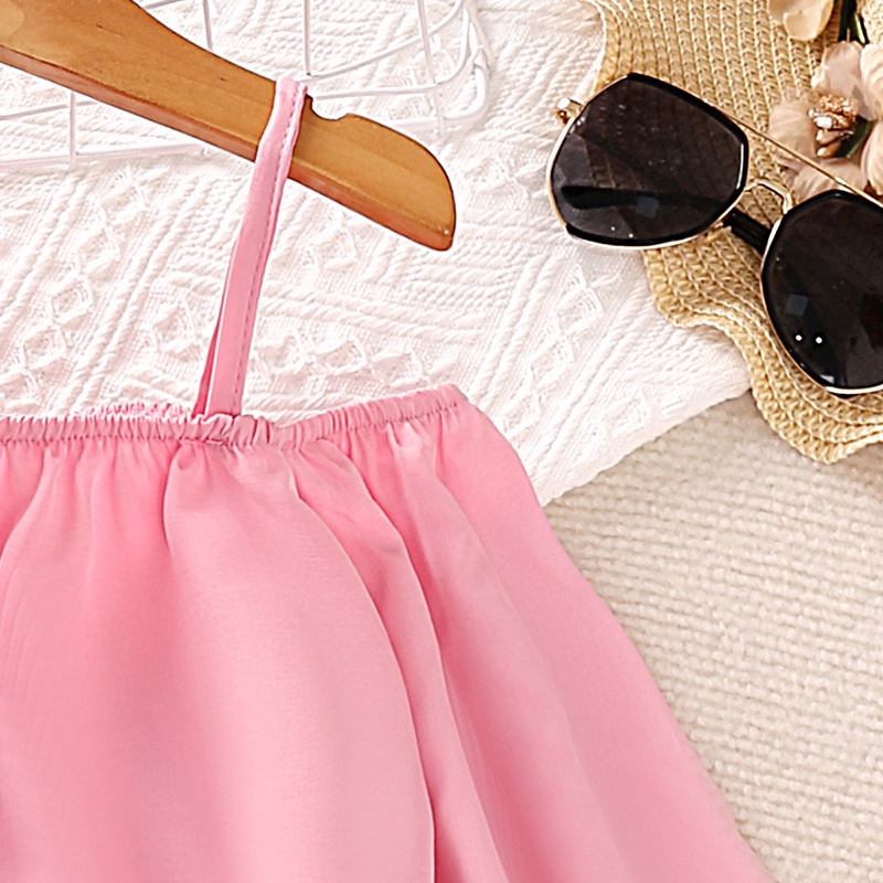 Áo Croptop Trễ Vai Tay Chuông Màu Sắc Hồng Thời Trang Dành Cho Bé Gái 8-12 Tuổi