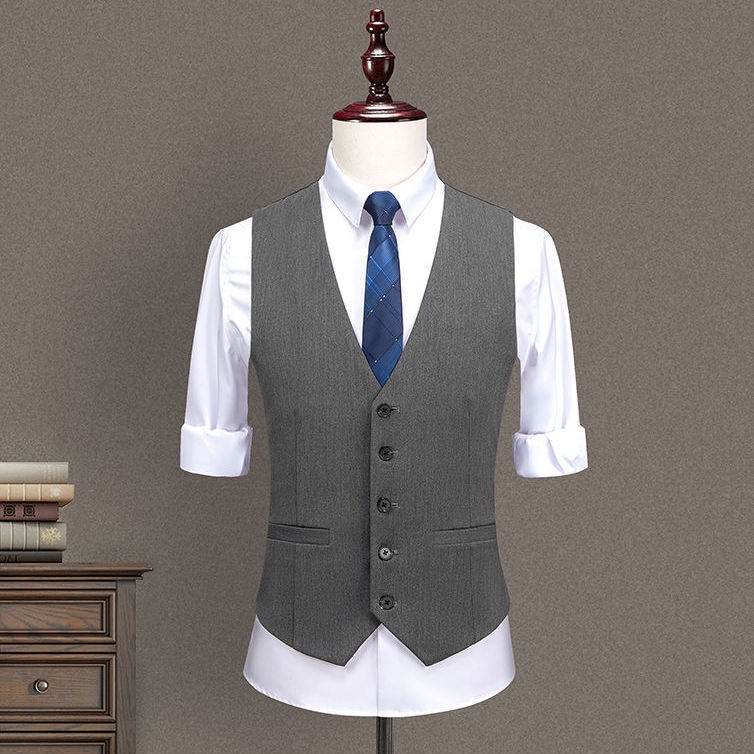 ❈Áo Vest Không Tay Dáng Ôm Cài Một Hàng Nút Kiểu Anh Lịch Lãm Cho Nam ma3 jia3