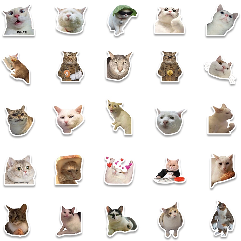 Bộ 50 Miếng Dán Chống Thấm Nước Họa Tiết Hoạt Hình Dễ Thương Trang Trí Ván Trượt