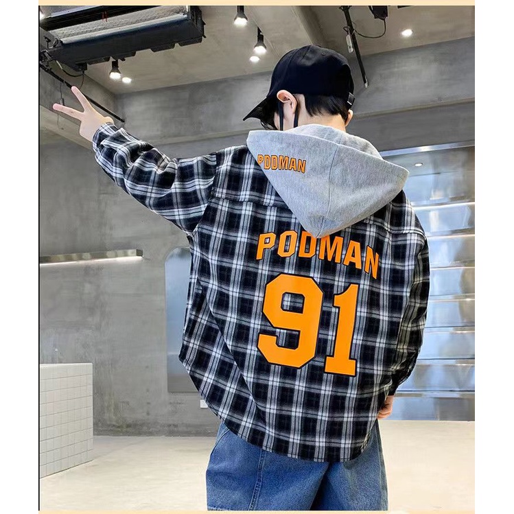 Áo Sơ Mi Caro Có Nón Thời Trang Cho Bé Trai 100%