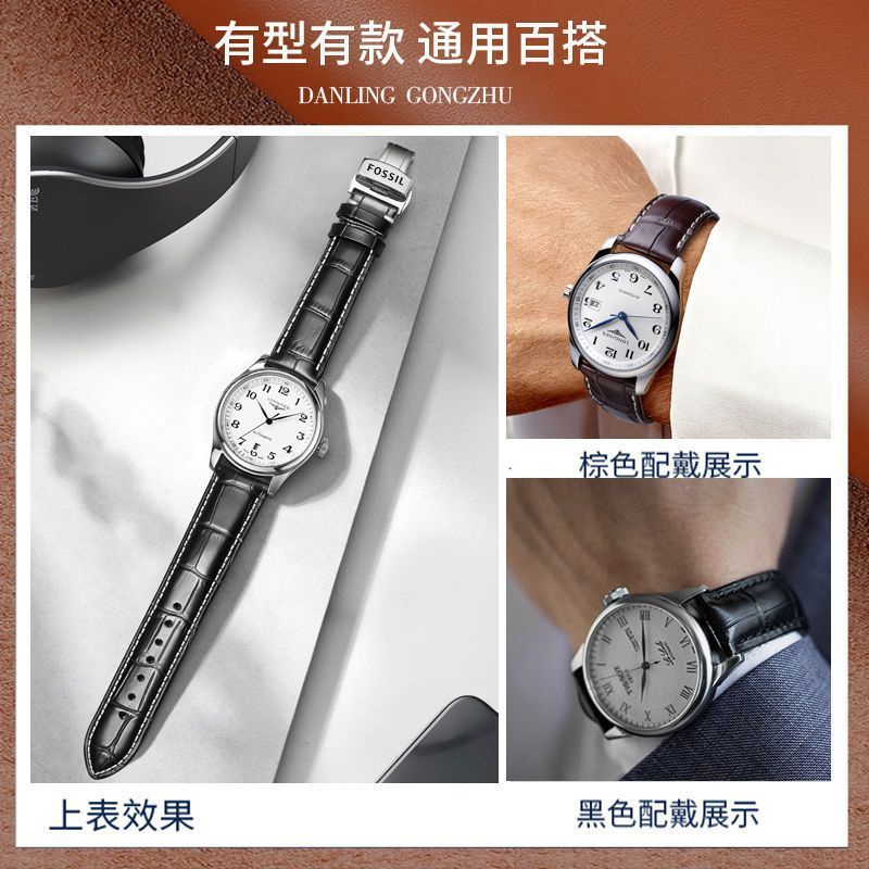 2/26✈Fossil Dây Đeo Đồng Hồ Bằng Da Bò Hai Lớp Khóa Hình Bướm Dành Cho Nam Nữ 2022