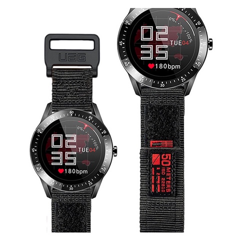Uag Dây Đồng Hồ Đeo Tay Silicon nylon Khóa Dán 20mm / 22mm Thông Dụng Cho samsung huawei watch galaxy watch huawei