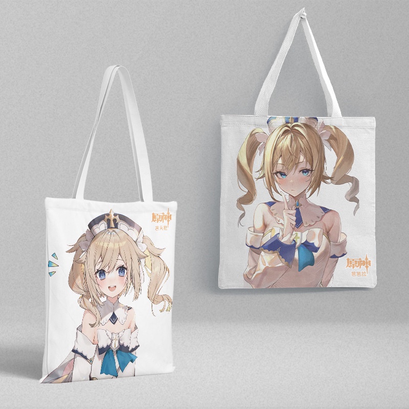Genshin Va Chạm genshin nahida Hutao yelan Wanderer Túi Vải canvas Đeo Vai Mua Sắm Cho Học Sinh