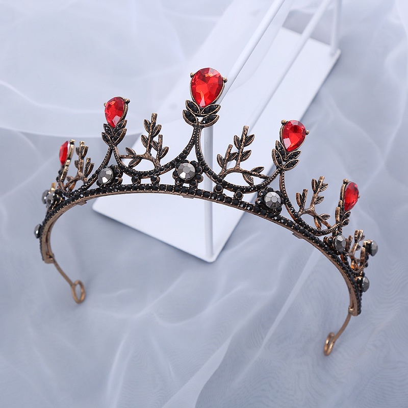 SAVOCO Phụ nữ Đám cưới Rhinestone Vương miện Chi nhánh Nikah Cô dâu Tiara Công chúa Sinh nhật Bữa tiệc Nhiều màu Mũ nón Cô gái Mahkota Pengantin Thời trang Trang sức Tóc Phụ kiện SH007