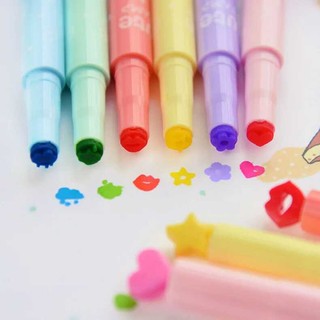  Bút Marker Dạng Stamp Bút Bắt Sáng Tem Neon Chất Lượng Cao 