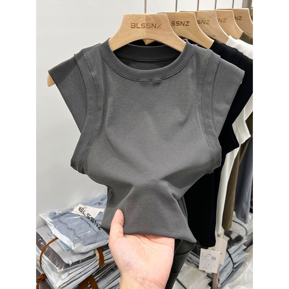 Áo Thun Thể Thao Sát Nách Vải Cotton Thời Trang 2023 Cho Nữ