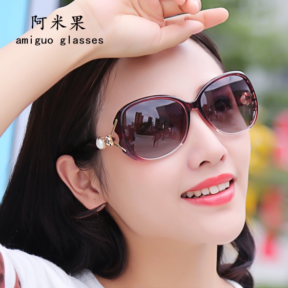 Kính Mát Phân Cực Mặt Tròn Chống Tia Cực Tím Mẫu Mới 2023 Thời Trang Cho Nữ