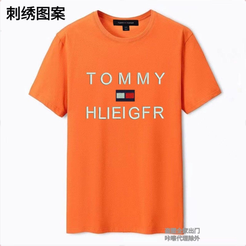 Áo Thun cotton In Chữ tommy Kèm Thẻ Thời Trang Cho Cặp Đôi