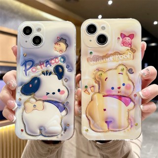 Ốp Điện Thoại tpu Hình Gấu winnie 3d Cho iphone 15 14 13 11 12 pro max 14pro 13pro 12pro 14plus 15pro 15plus x xs xr xsmax 7 8 plus