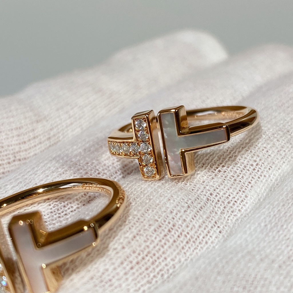 Nhẫn Kim Cương Thời Trang Hình Chữ T Đôi Ti & Co Cho Nữ