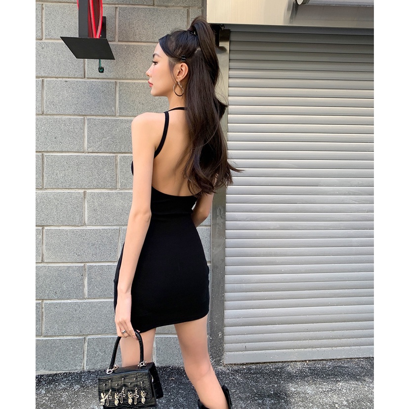 Lalisas Đầm Hở Lưng Phong Cách Âu Mỹ Quyến Rũ Cho Nữ