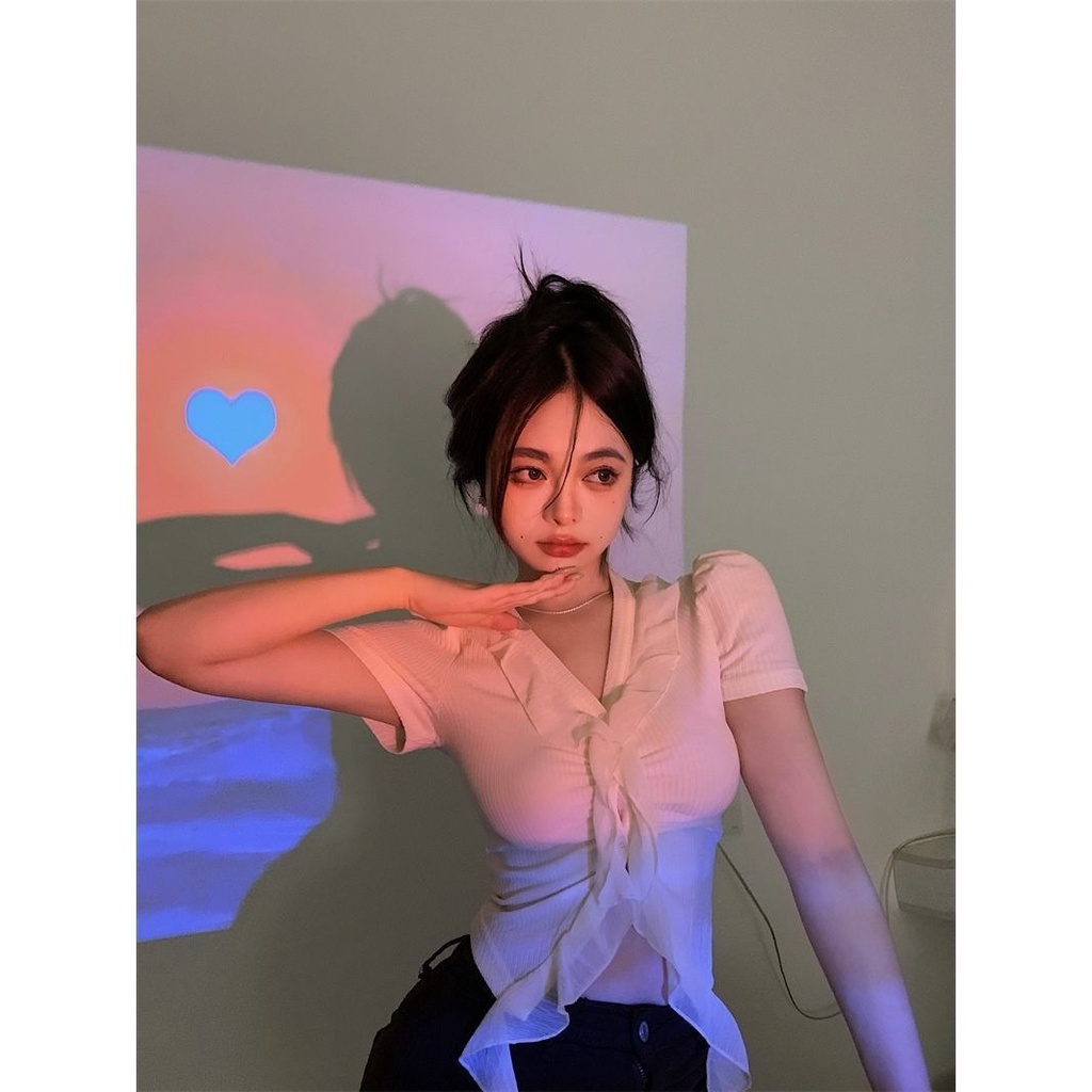 COZOK Áo Thun Tay Ngắn Cổ Chữ V Hợp Thời Trang