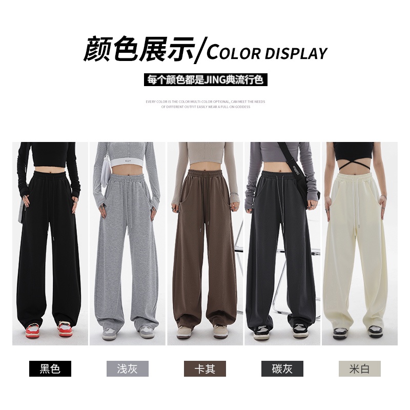 Ethelgirl Quần ống rộng Lưng Cao Phong Cách Vintage Mỹ Với 5 Màu Sắc Chọn Lựa Dành Cho Nữ