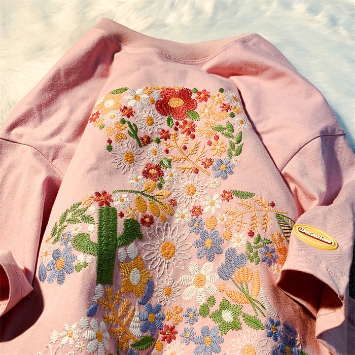 Áo Thun 100% Cotton Tay Ngắn Dáng Rộng In Hình Gấu Phong Cách Thời Trang Retro Mỹ 2023