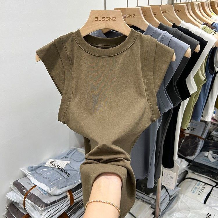 Áo Thun Thể Thao Sát Nách Vải Cotton Thời Trang 2023 Cho Nữ