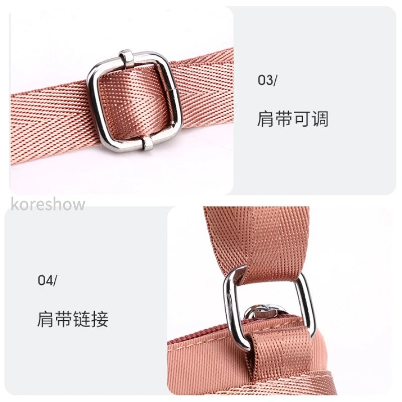 Túi Xách Đeo Vai Vải Bạt Nylon Kanvas Cỡ Nhỏ Chống Nước Thời Trang Hàn Quốc Beg Tangan Wanita Murah Cho Nữ