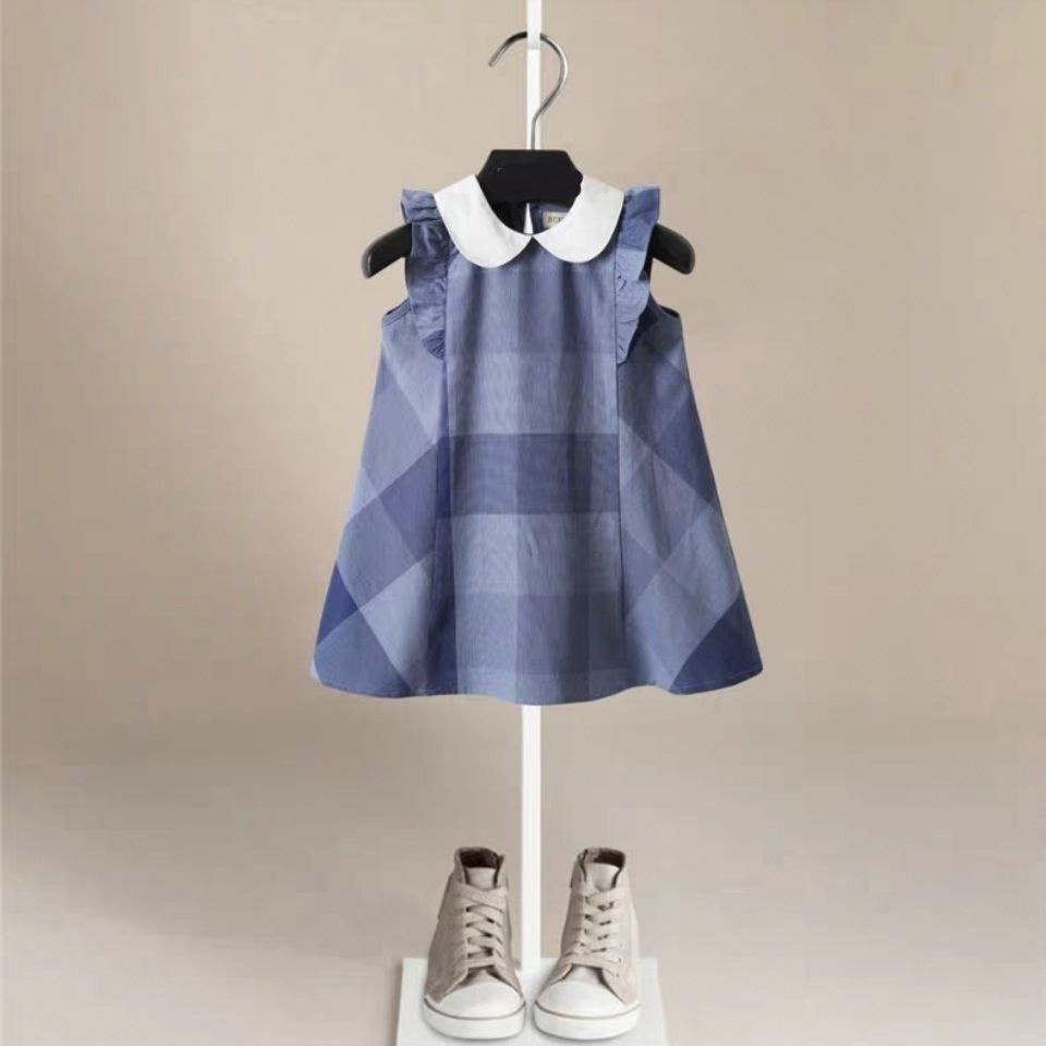 Đầm Xếp Ly Sát Nách Vải Cotton Thiết Kế Dễ Thương Cho Bé Gái
