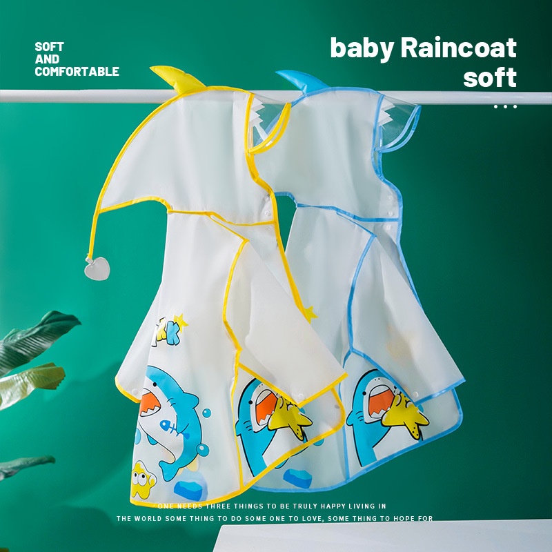Áo mưa trẻ em bé trai bé gái 2-3 tuổi áo mưa toàn thân bé gái mẫu giáo áo mưa trong suốt chống thấm nước cho bé TTC590