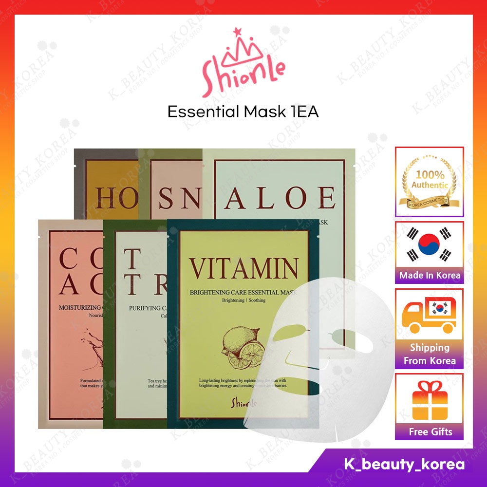 Mặt Nạ Chăm Sóc Da 6 Loại Tùy Chọn Chứa 1EA / Nha Đam / Mật Ong / Tea Tree / Collagen / Vitamin / Snail