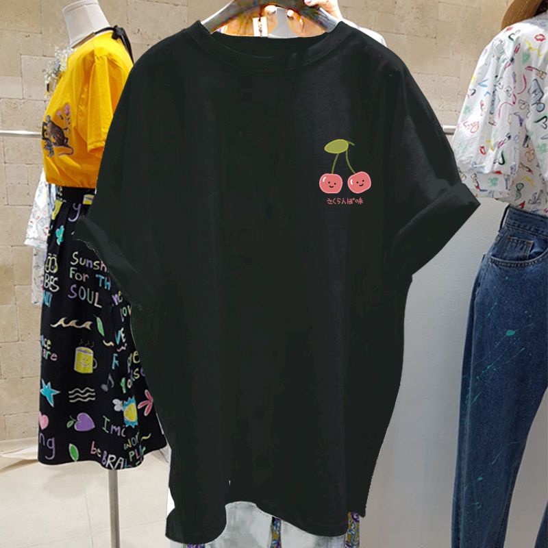 Jiashucheng Áo Thun Cotton Tay Ngắn Plus Size Phong Cách Hàn Quốc Thời Trang Mùa Hè Cho Nữ 100kg