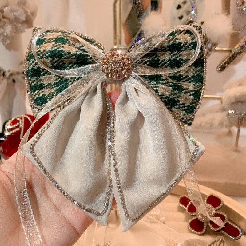 Kẹp Tóc Nơ Đính Đá Thời Trang Cho Nữ