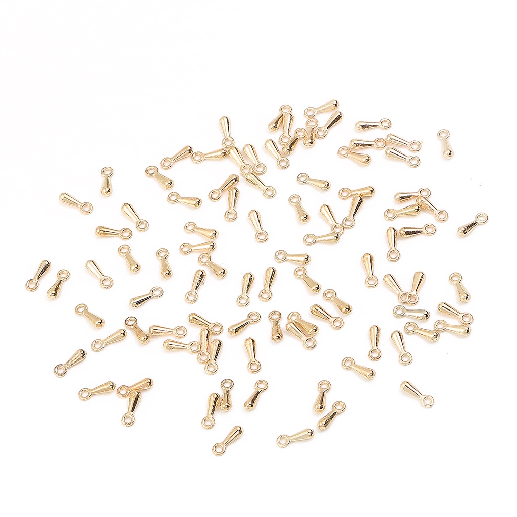 Set 100 Mặt Dây Chuyền Hình Giọt Nước 2X7mm Bằng Hợp Kim Làm Trang Sức Thủ Công diy